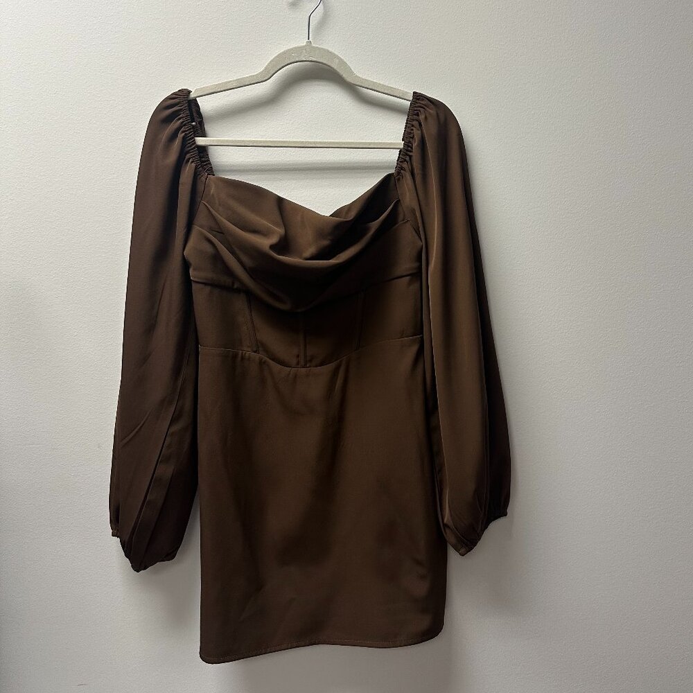 Princess Polly Brown Long Sleeve Dress